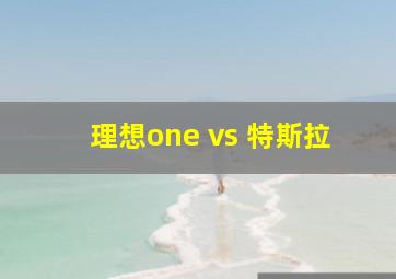 理想one vs 特斯拉